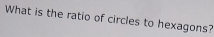 What is the ratio of circles to hexagons?