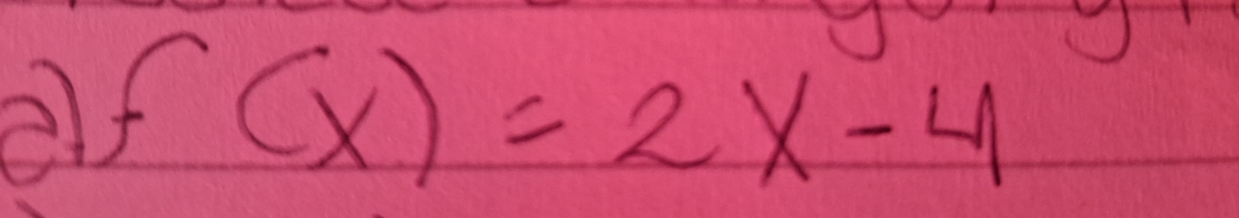 el f(x)=2x-4