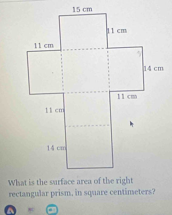 rectangular prism, in square centimeters? 
a N= a