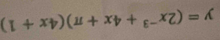 y=(2x^(-3)+4x+π )(4x+1)