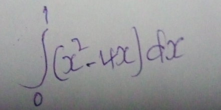 ∈tlimits _0^(1(x^2)-4x)dx