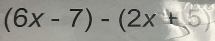 (6x-7)-(2x+5)^circ 