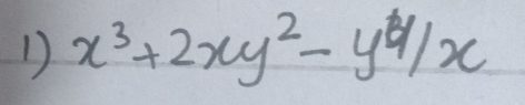 x^3+2xy^2-y^4/x