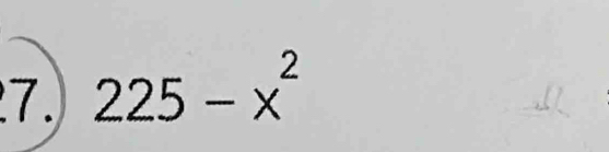 225-x^2