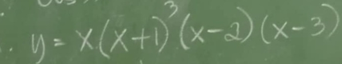 y=x(x+1)^3(x-2)(x-3)