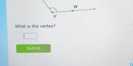 What is the vertex? 
Submit 
1