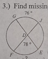 3.) Find missin
76°
?