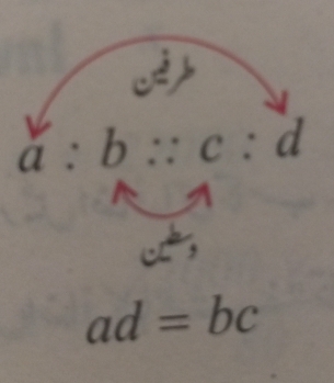 a:b::c:d
ad=bc