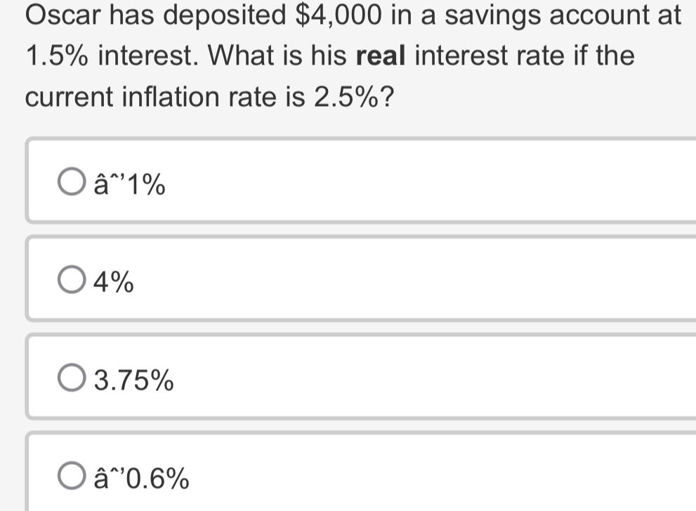 Solved: Oscar has deposited $4,000 in a savings account at 1.5% ...