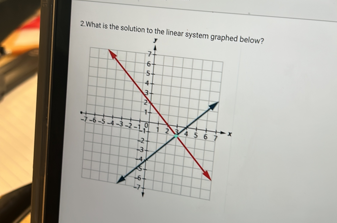 What is the solution to the lin below?