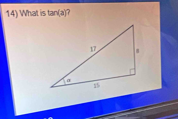 What is tan(a)?