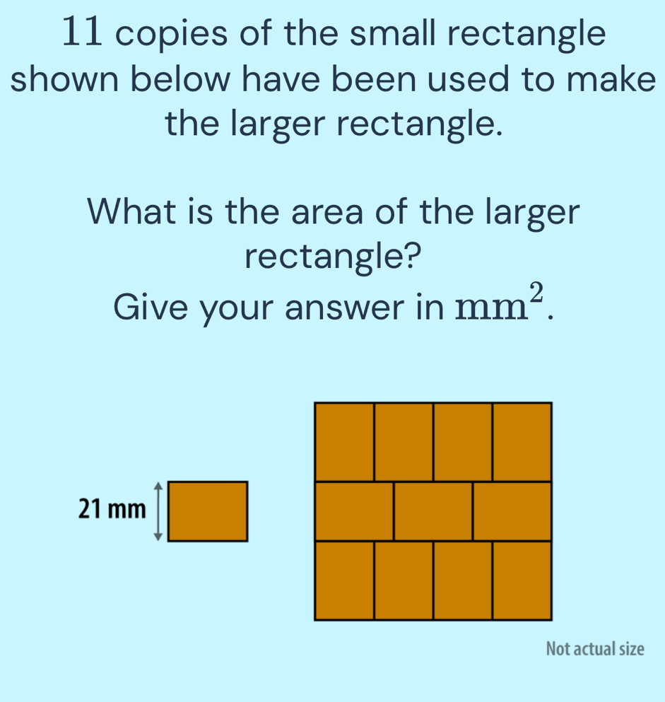 Solved: copies of the small rectangle shown below have been used to ...
