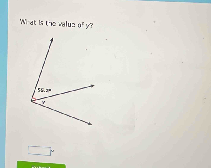 What is the value of y?
□°
e: nlw