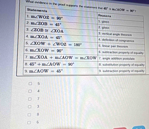 What evidence in the p
5
4
7
3
8
6