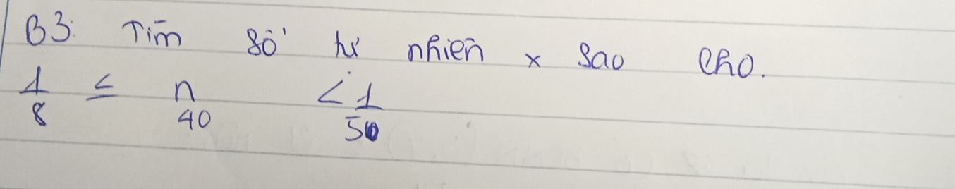 63: Tim 80' hi nnien x sao ehò.
 1/8 ≤ beginarrayr n 40endarray