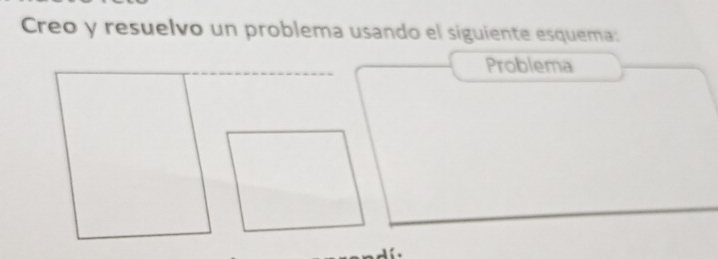 Creo y resuelvo un problema usando el siguiente esquema: 
Problema