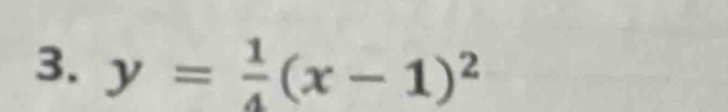 y= 1/4 (x-1)^2