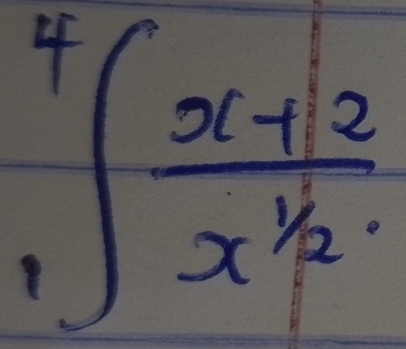 _1^(4∈t frac x+12)x^(1/2)