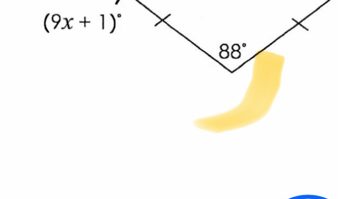 (9x+1)^circ 
88°