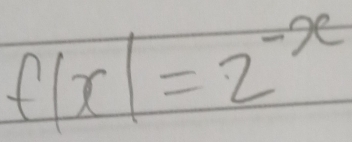 f|x|=2^(-x)