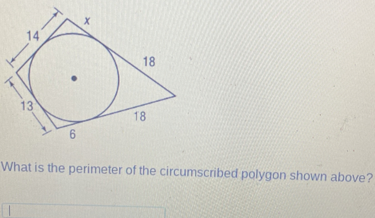 What is the perimeter of the circumscribed polygon shown above?