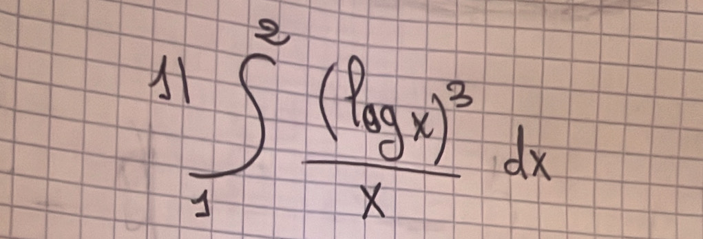 ∈t _1^(3frac (log x)^3)xdx