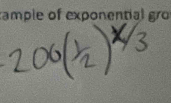 rample of exponential gro