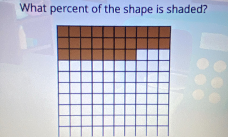 What percent of the shape is shaded?