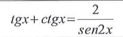 lg x+ctgx= 2/sen 2x 2x