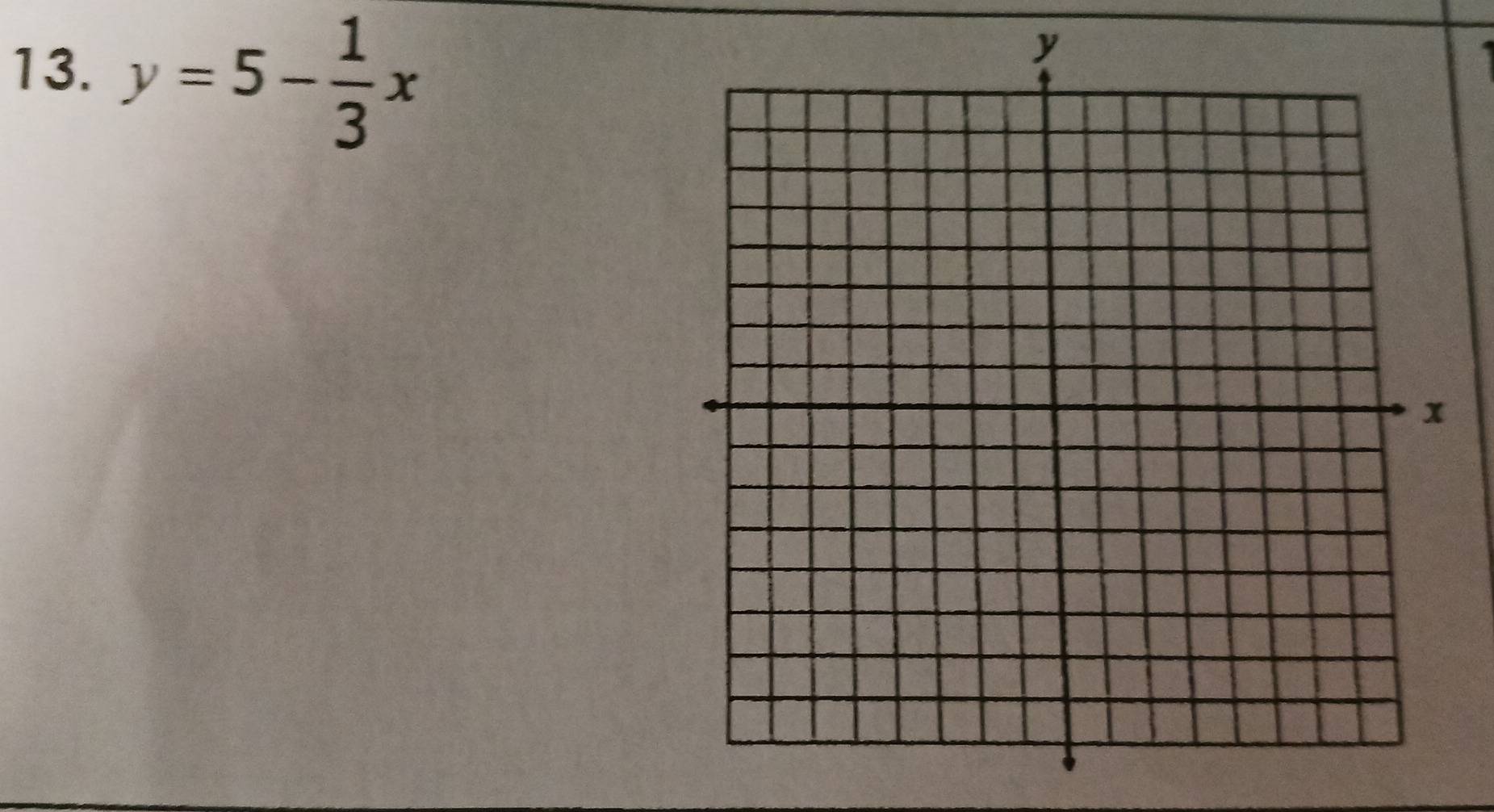 y=5- 1/3 x