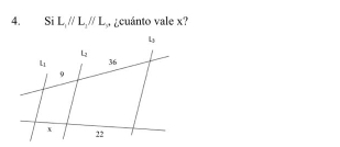 Si L_1parallel L_1parallel L ¿cuánto vale x?