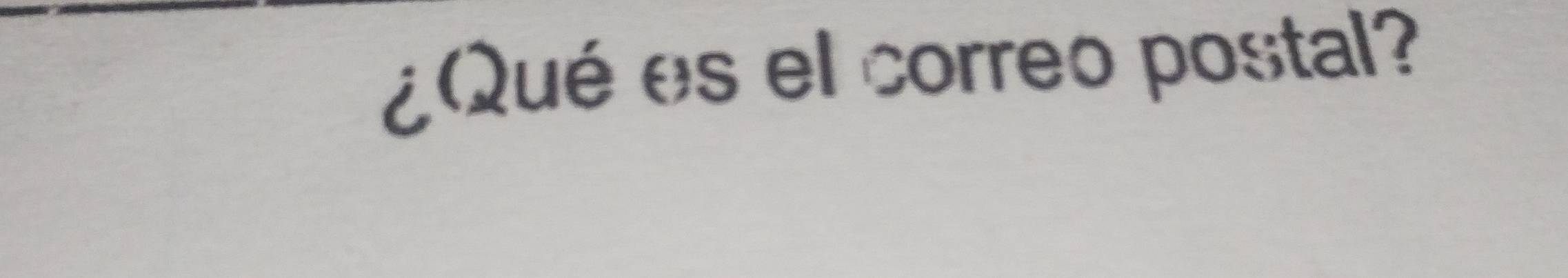 ¿Qué es el correo postal?