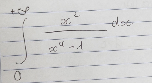 ∈tlimits _0^((∈fty)frac x^2)x^2-1dx