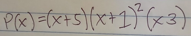 P(x)=(x+5)(x+1)^2(x3)