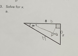 Solve for x.
a.