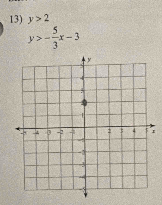 y>2
y>- 5/3 x-3