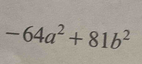 -64a^2+81b^2