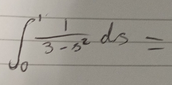 ∈t _0^(1frac 1)3-s^2ds=