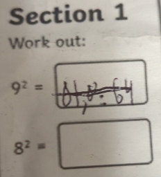 Work out:
9^2=
8^2=