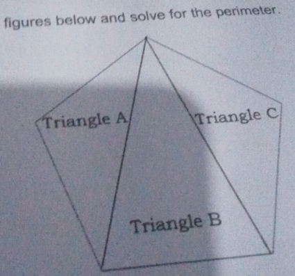 figures below and solve for the perimeter.