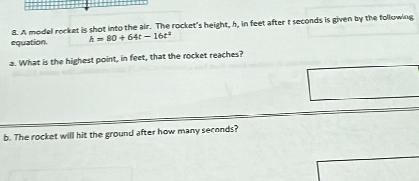 A Toy Rocket is Launched Vertically from Ground Level: Thrill of Flight