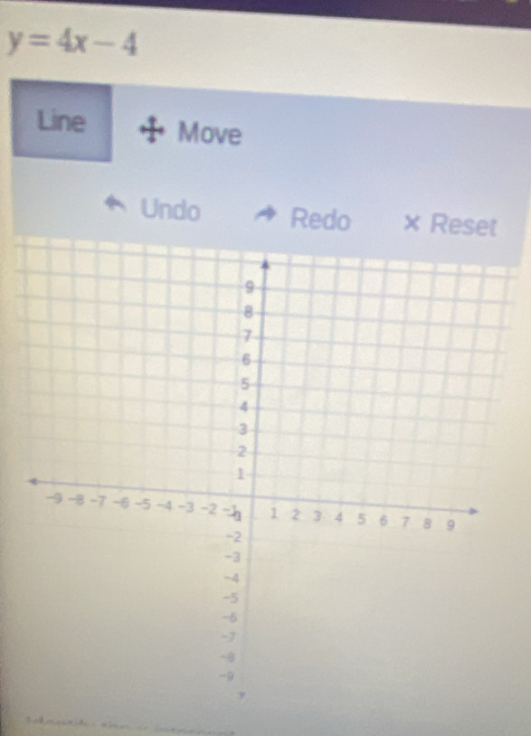 y=4x-4
Line Move 
Undo Redo × Reset