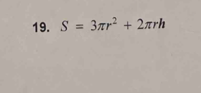 S=3π r^2+2π rh