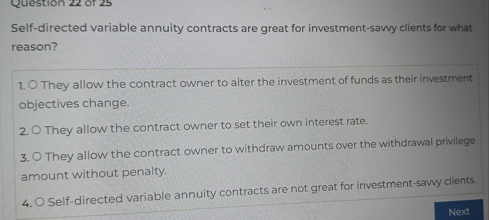 Solved: Self-directed variable annuity contracts are great for ...