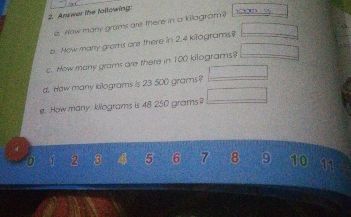 Solved: Answer the following: a. How many grams are there in a kilogram ...