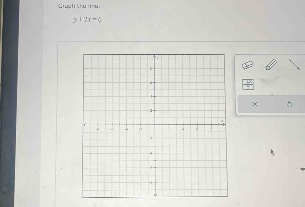 Graph the line.
y+2x=6
X