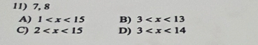 7, 8
A) 1 B) 3
C) 2 D) 3