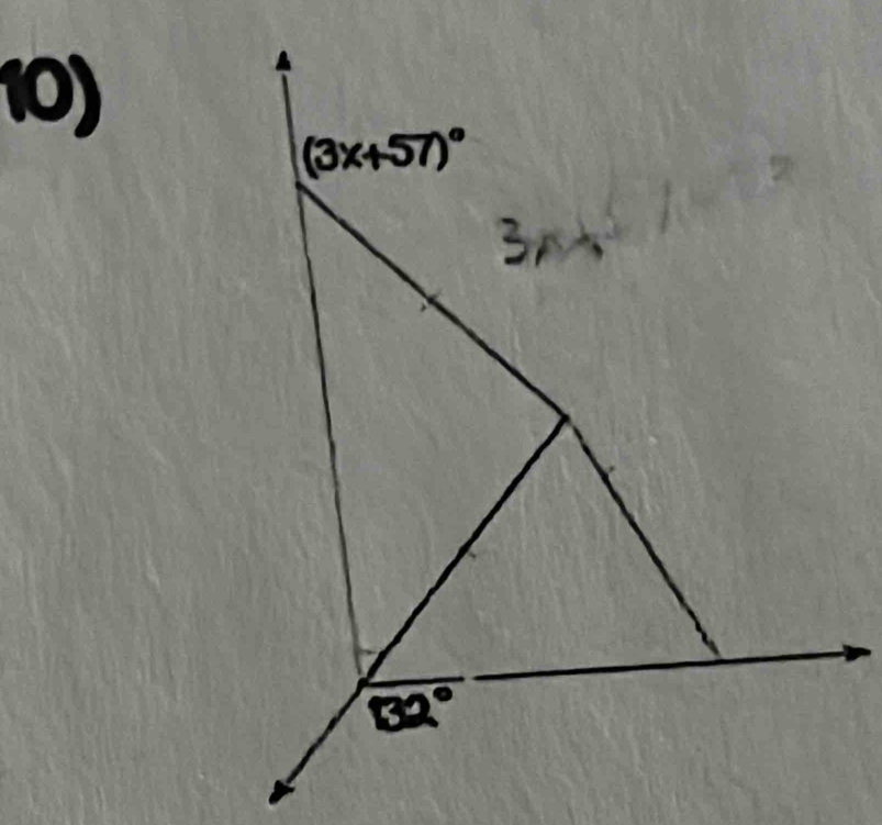 (3x+57)^circ 
132°