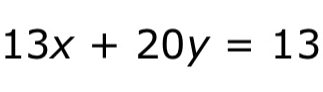 13x+20y=13