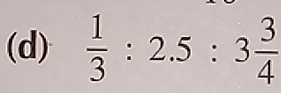  1/3 :2.5:3 3/4 